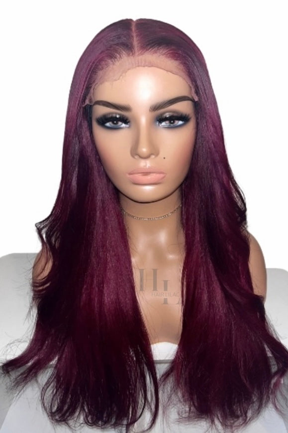 EBONI CLOSURE WIG- BURGENDY